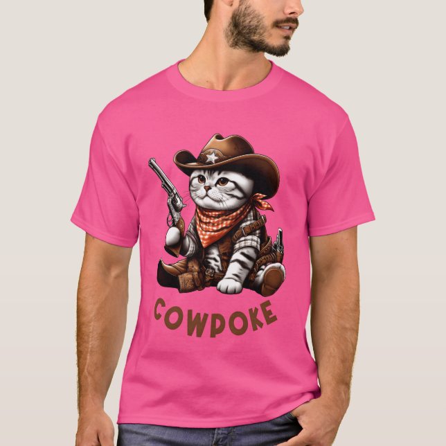 T-shirt Cowpoke Amis de chat (Devant)