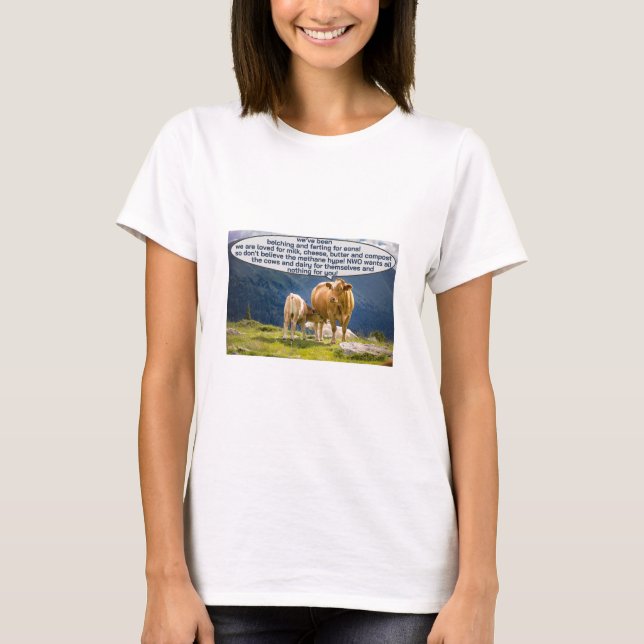 T-shirt Cow's Common Sense (light) (Devant)