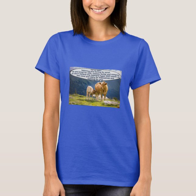 T-shirt Cow's Common Sense (sombre) (Devant)