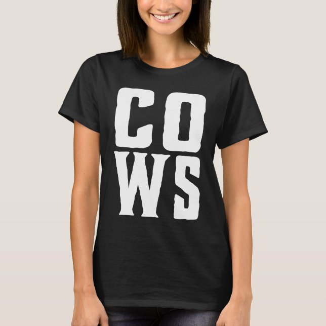 T-shirt COWS! Funny Screaming Cow Hob Farmer (Devant)