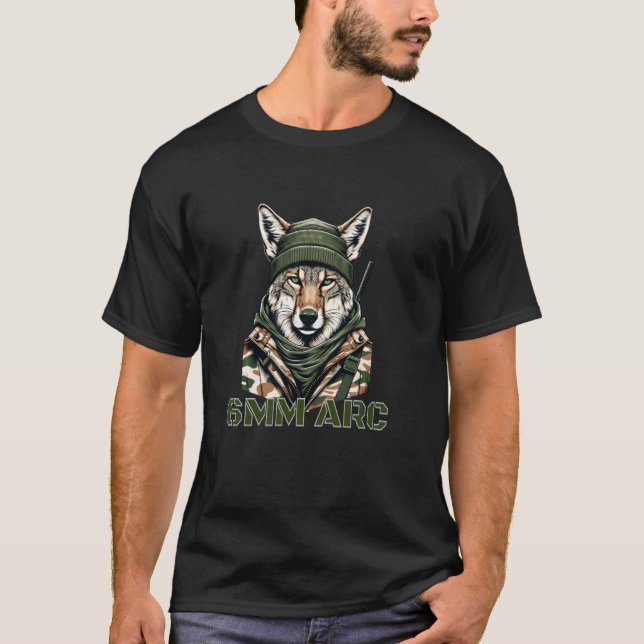 T-shirt Coyote en camouflage conception 6MM ARC (Devant)