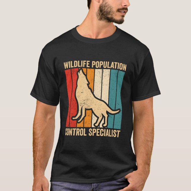 T-shirt Coyote Hunting Coyote Hunter Wildlife Population S (Devant)