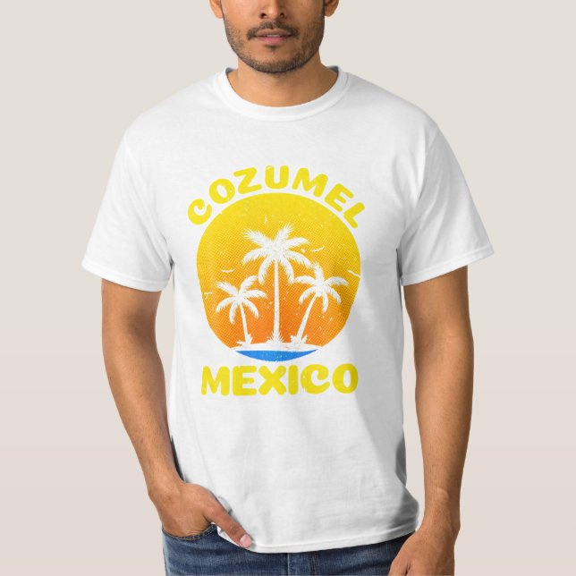 T-shirt Cozumel Design Pour Hommes Femmes (Devant)