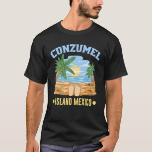 T-shirt Cozumel Mexico Plages Retro Cool Distressed Graphi
