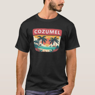T-shirt Cozumel Mexico Retro Emblem