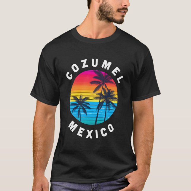 T-shirt Cozumel Mexique Vacances Souvenir Sunset Beach (Devant)