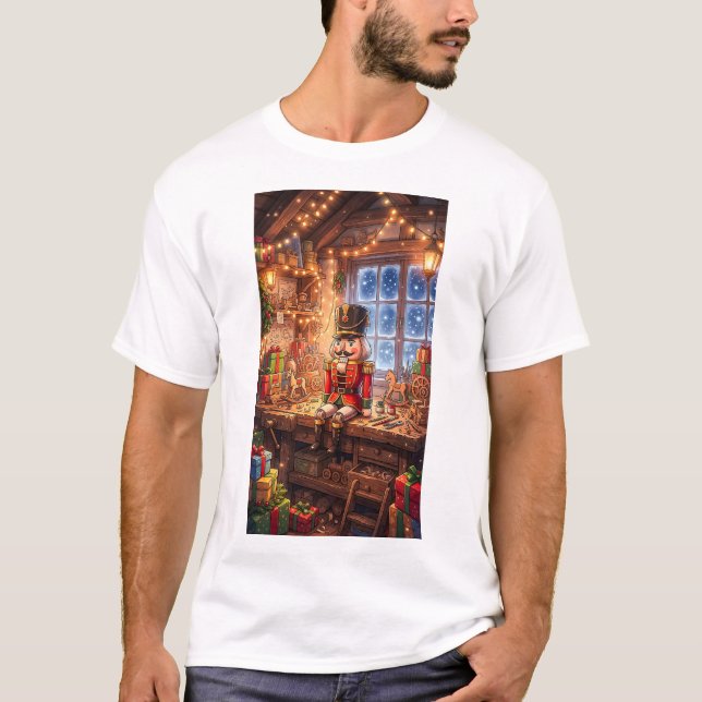 T-shirt Cozy Christmas Nutcracker Toy Workshop (Devant)