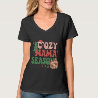 T-shirt Cozy Mama Season Retro Christmas Art
