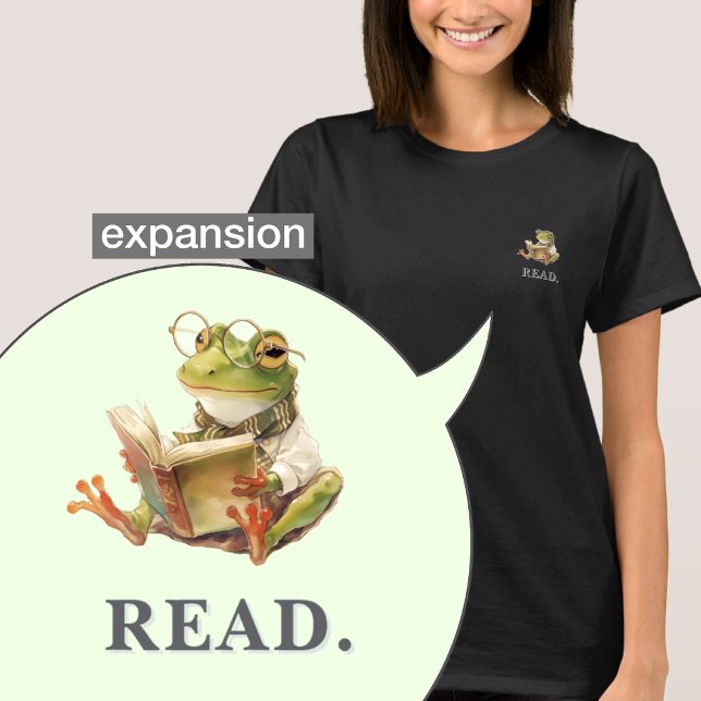 T-shirt Cozy Reading Frog Bookworm Soft Graphic (Créateur téléchargé)