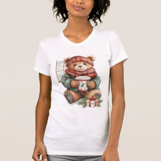 T-shirt Cozy Winter Bear Hug | Festive Tee – Embrace Warmt