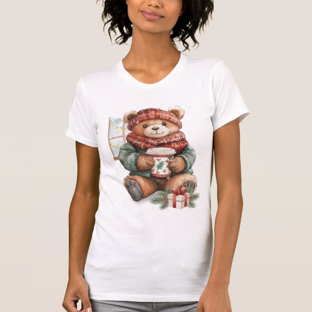T-shirt Cozy Winter Bear Hug | Festive Tee – Embrace Warmt (Devant)
