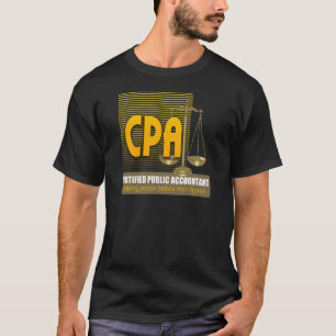 T-shirt CPA avec l'EXPERT-COMPTABLE de LOGO d'ÉCHELLES