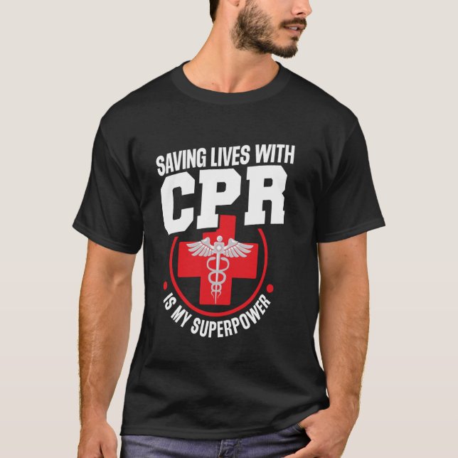 T-shirt CPR Brething Barrier Masque de poche CPR Manikin C (Devant)
