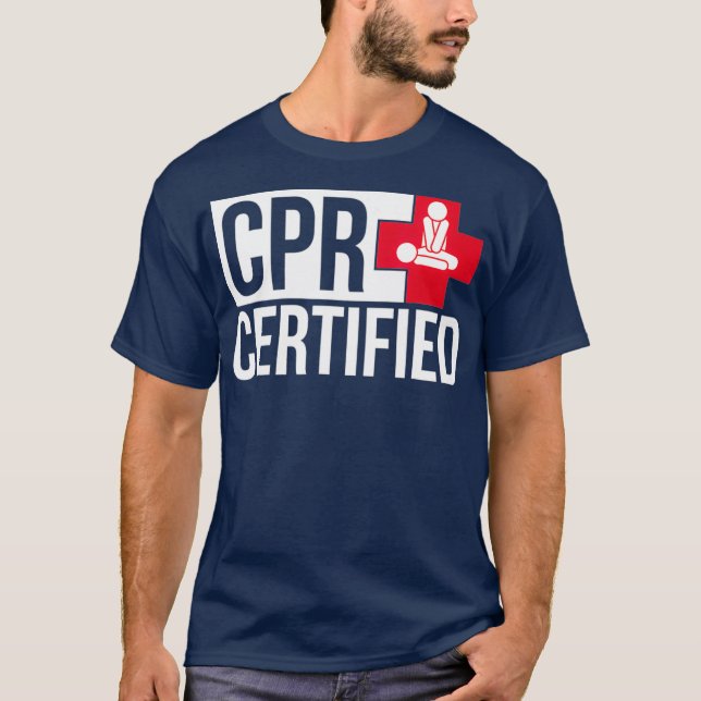 T-shirt CPR Certified Shirt CPR Student Training  Gift (Devant)