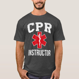T-shirt CPR Instructor Red Star Of Life EMS design Medic