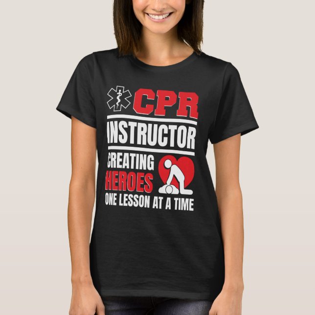 T-shirt CPR Manikin CPR Bouche Bouche Masque CPR Inst (Devant)