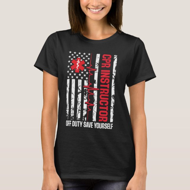 T-shirt CPR Manikin Masque CPR Bouche CPR Bouche CPR Inst (Devant)