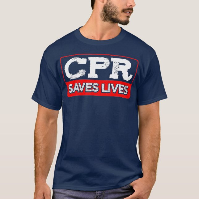 T-shirt CPR Sauve des vies Services d'urgence paramédicaux (Devant)
