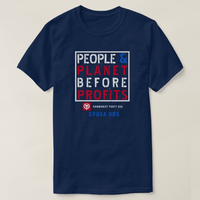 T-SHIRT CPUSA BLUE COLLAR (Design devant)