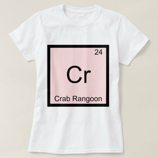 T-shirt Cr - Crab Rangoon Drôle de symbole d'élément de ch (Design devant)