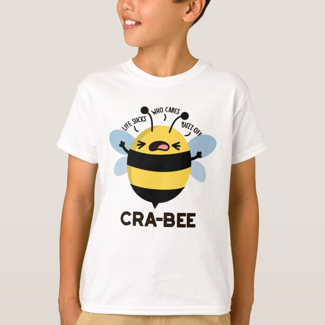 T-shirt Cra-bee Funny Crabby Bee Pun (Devant)