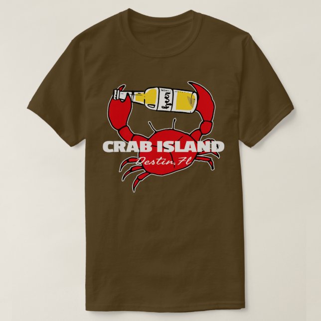 T-shirt Crab Island Destin FL Party Sandbar Souvenir (Design devant)
