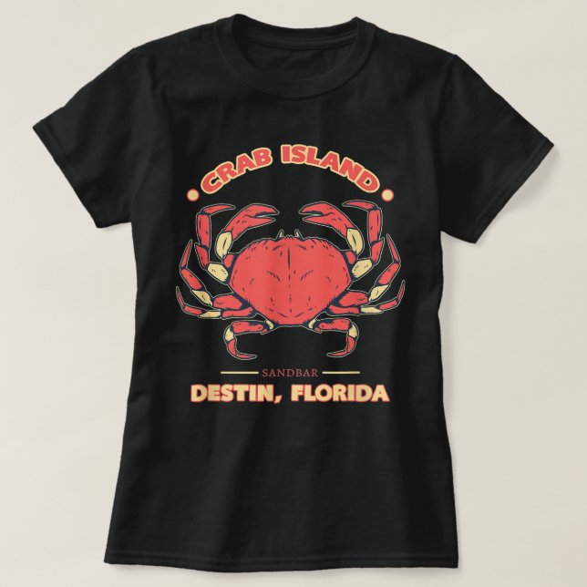 T-shirt Crab Island Destin, Floride FL Sandbar Souvenir T  (Design devant)