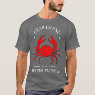 T-shirt Crab Island Destin Floride Sandbar Souvenir
