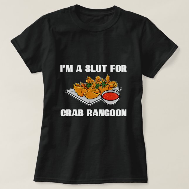 T-shirt Crab Rangoon Asiatique Chinois Nourriture Lover Di (Design devant)
