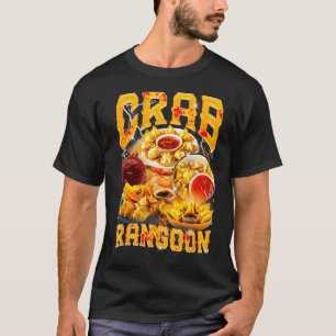 T-shirt Crab Rangoon Mème Bootleg Style Rap 90s Vintage