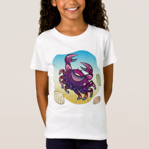 T-Shirt Crabe à fleur avec des fraises Design graphique