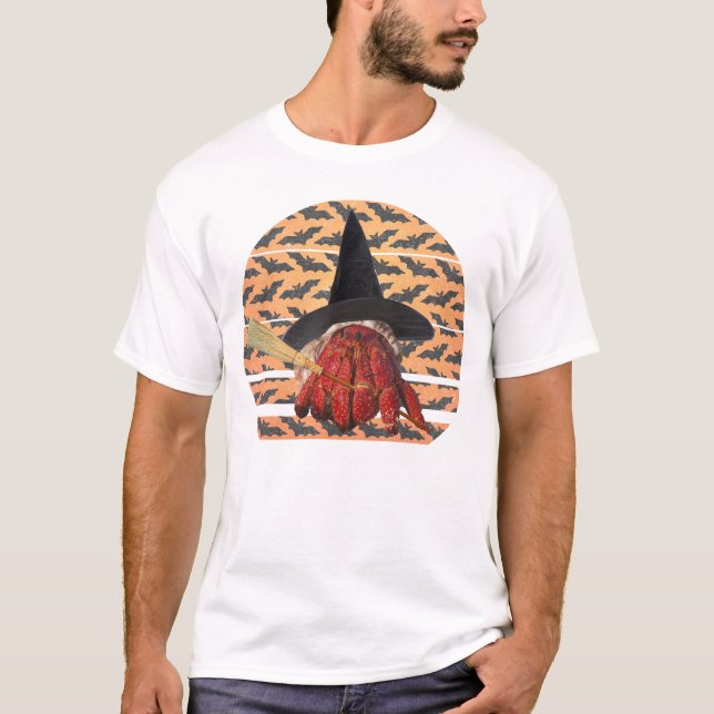 T-shirt Crabe à sorcières Amusant Halloween Hermite Crabe  (Devant)