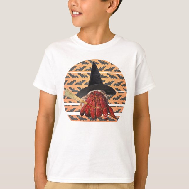 T-shirt Crabe à sorcières Amusant Halloween Hermite Crabe  (Devant)
