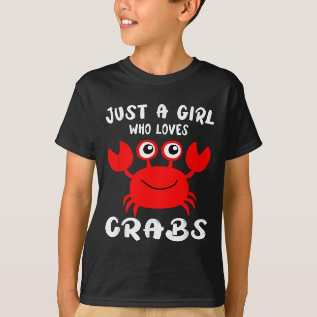 T-shirt Crabe Amoureux des animaux Cadeau Juste Une Fille  (Devant)