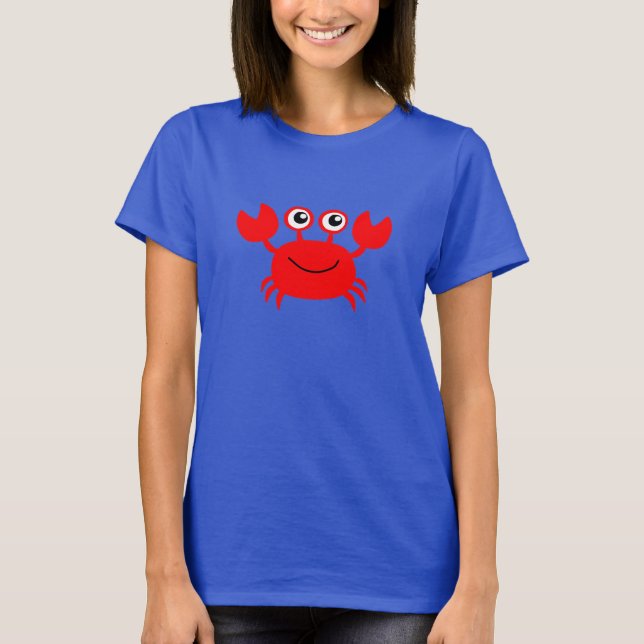 T-shirt Crabe Animé heureux (Devant)