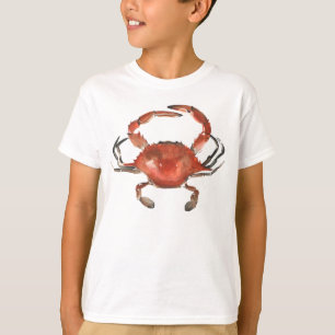T-shirt Crabe aquarelle - Rouge