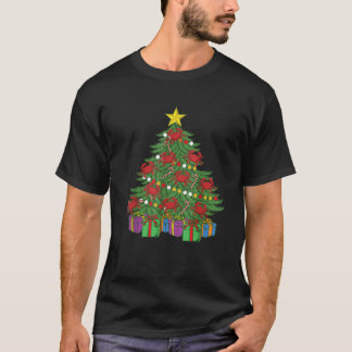 T-shirt Crabe Arbre de Noël Crabe rouge Louvain Crabe Orne