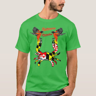 T-shirt Crabe Bleu Baltimore Oriole fun Maryland jour