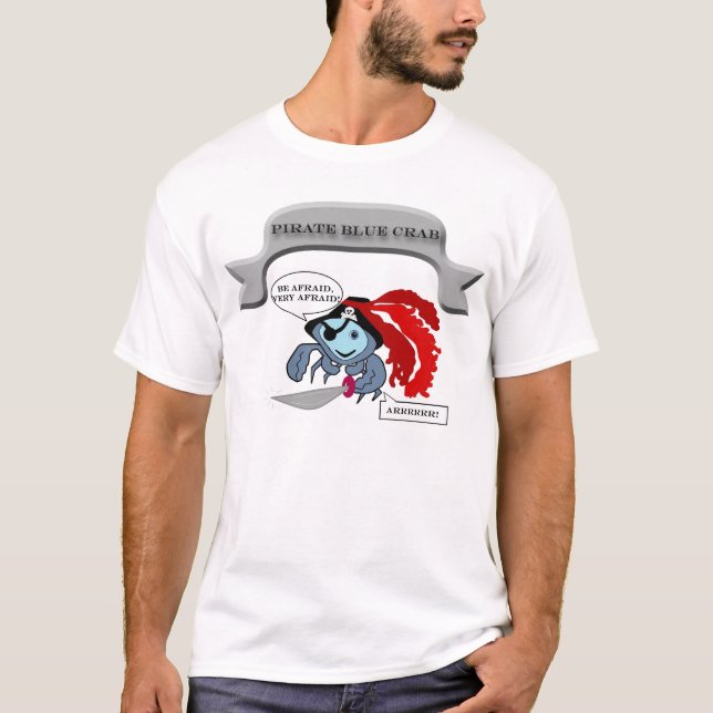 T-shirt Crabe bleu de pirate (Devant)