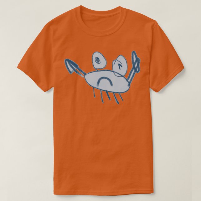 T-shirt Crabe bleu en colère par Sofia (Design devant)
