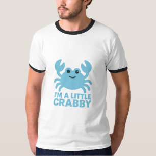 T-shirt Crabe Bleu Pastel – Douce “Je suis un peu grincheu