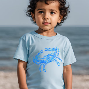 T-shirt crabe bleu vintage