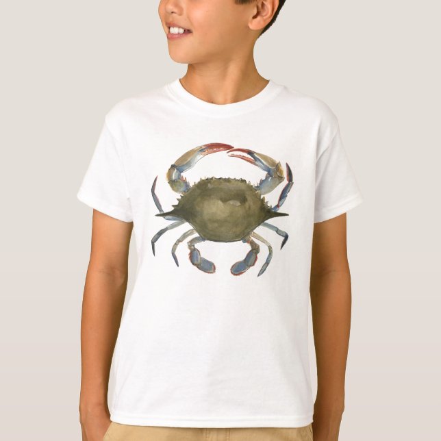 T-shirt Crabe d'aquarelle - gris (Devant)