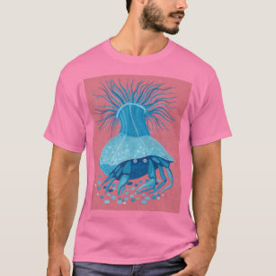 T-shirt Crabe ermite, Côtes sous-marines, Animaux Bleus ro