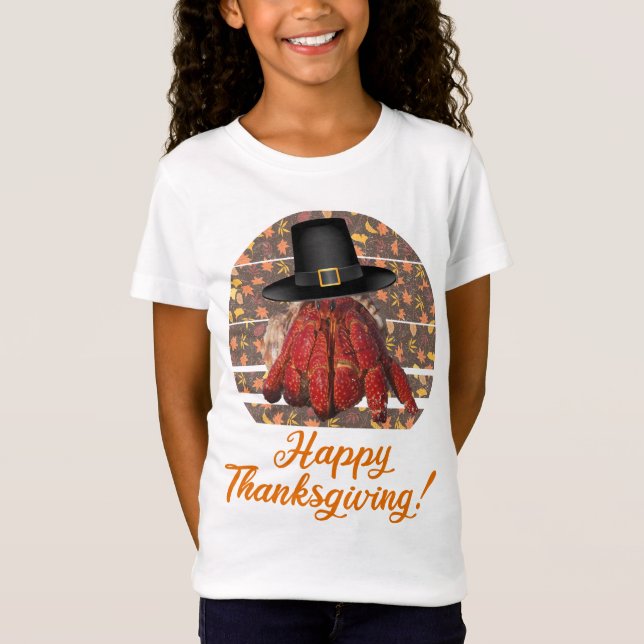 T-Shirt Crabe ermite de Thanksgiving (Devant)
