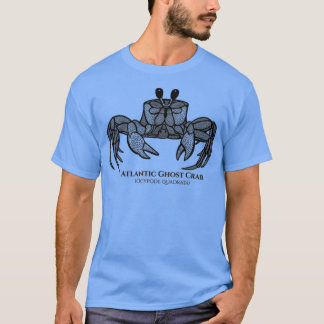 T-shirt Crabe fantôme de l'Atlantique avec nom dessin anim