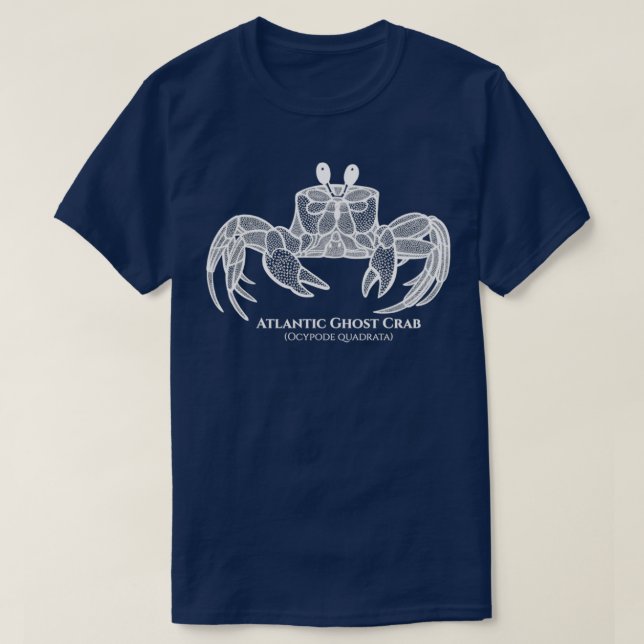 T-shirt Crabe fantôme de l'Atlantique avec nom dessin anim (Design devant)