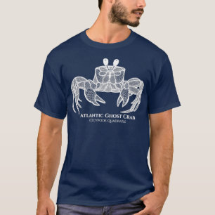 T-shirt Crabe fantôme de l'Atlantique avec nom dessin anim