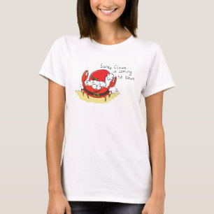 T-shirt Crabe Noël Tropical Funny