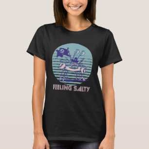 T-shirt Crabe Pirate Sentiment Salé Écrevisse Rétro Océan